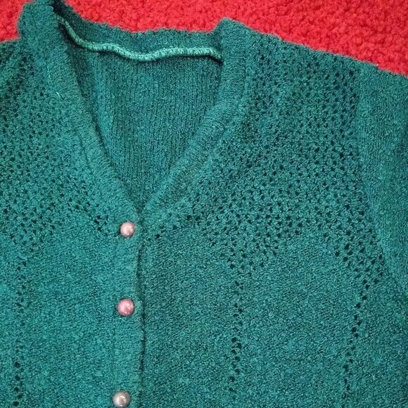 Emerald Green Boho Knit Dress from Altered Carbon - Picture 14 of 14